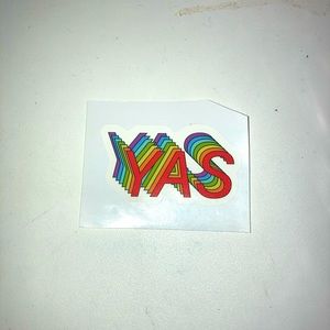 “yas” pride sticker